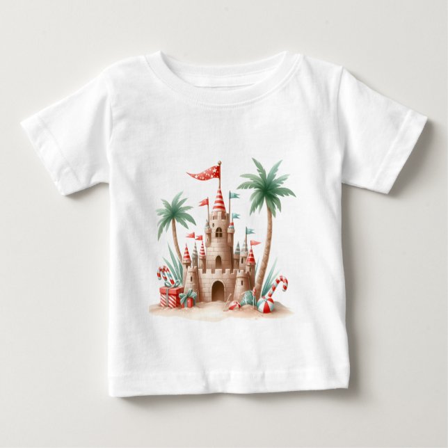 T-Shirt-Tropical Christmas Family T Shirt (Framsida)