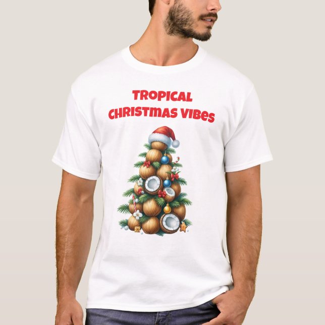 T-Shirt-Tropical Christmas Family T-Shirts (Framsida)