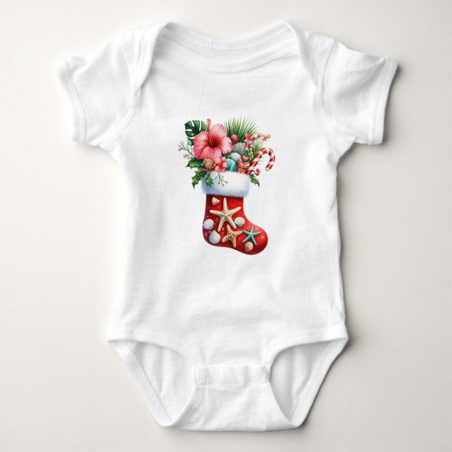 T-Shirt-Tropical Christmas Family T Shirts (Framsida)