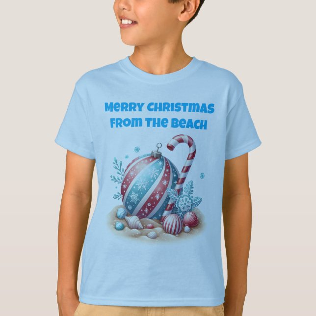 T-Shirt-Tropical Christmas Family T Shirts (Framsida)