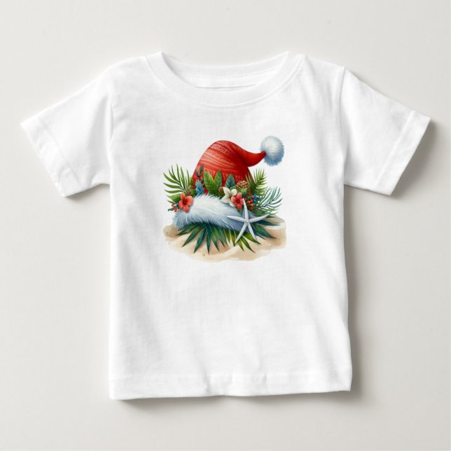 T-Shirt-Tropical Christmas Famiy TShirt T Shirt (Framsida)