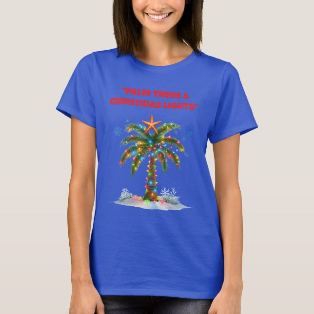 T-Shirt-Tropisk jul Familj T-shirts (Framsida)