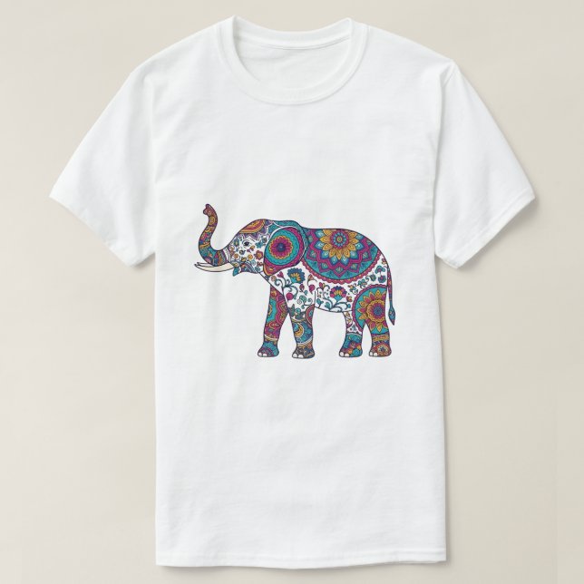 T-shirt tryck elefant abstrakt design (Design framsida)