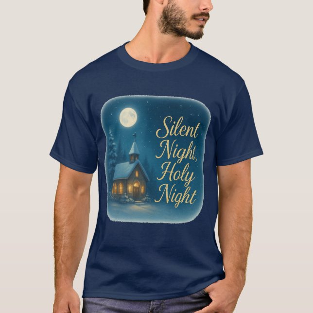 T-Shirt Tyst Natt, Heliga Natt (Framsida)