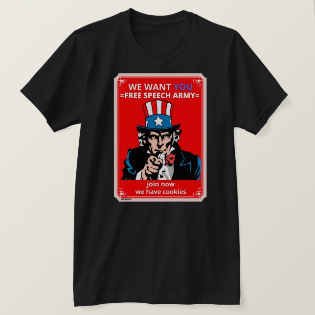 t-shirt ’UNCLE SAM’ (Design framsida)