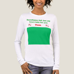T-Shirt-Upload Photo & Personalize Långärmad T Shirt