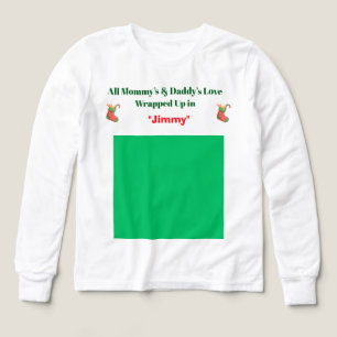 T-Shirt-Upload Your Photo & Namn Julafton Tshirt T Shirt