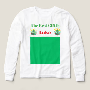 T-Shirt-Upload Your Photo & Namn Julafton Tshirt. T Shirt