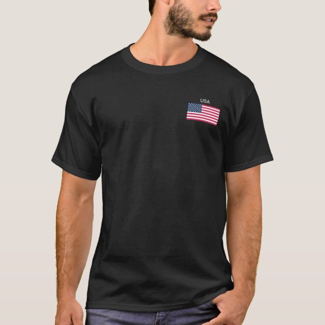 T-Shirt USA flagga (Framsida)