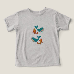 T-Shirt-Val och Guld fisk Barnens T-Shirt - Söt &