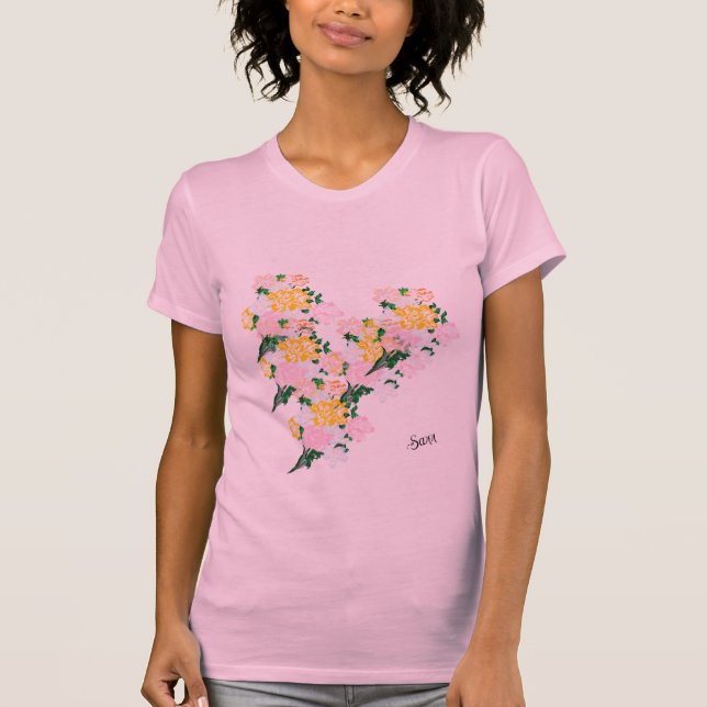 T-Shirt: Vår blommor T Shirt (Framsida)