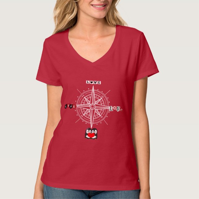 T-Shirt varnar gåva till Valentindagen (Framsida)