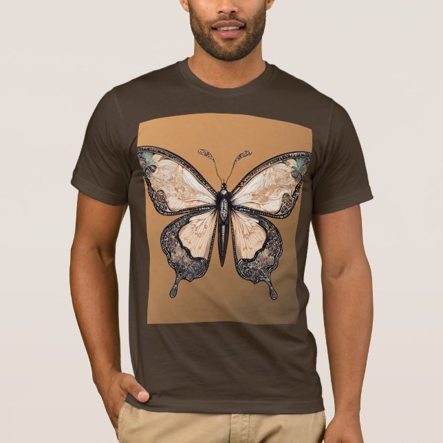 T-shirt-vektorillustration, minimalistbutterfly t shirt (Framsida)