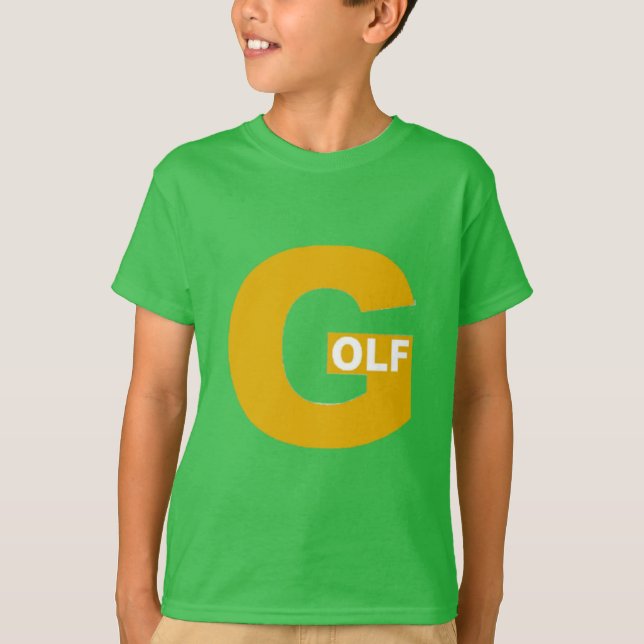  T-shirt vert trèfle  Enfants  DESIGN  GOLF  (Framsida)