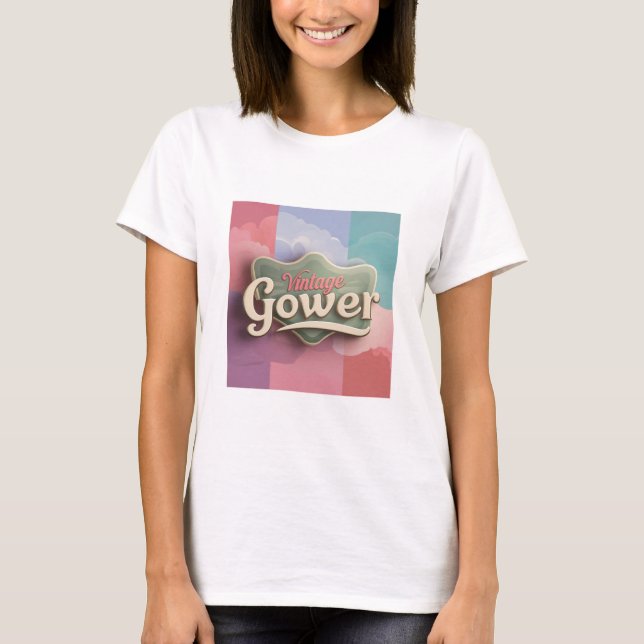 T-shirt "Vintage Gower"  (Framsida)