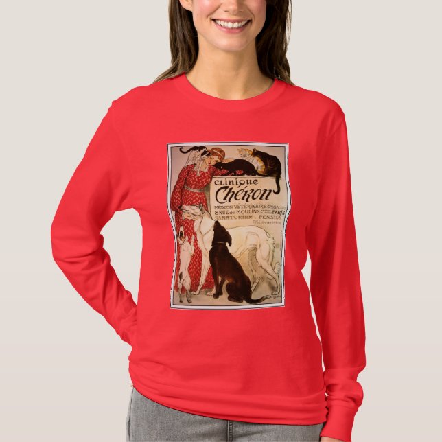 T-Shirt: Vintage Steinlen "Clinique Cheron" Tee (Framsida)