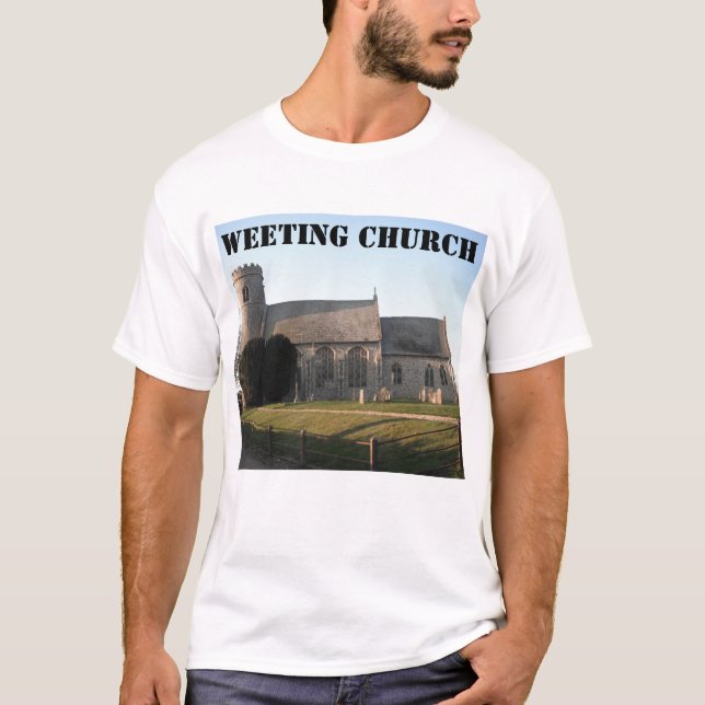 T-Shirt Weeting Church Weeting Norfolk England (Framsida)