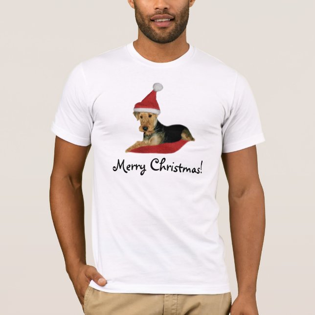 T-Shirt Weihnachten "Airedale Terrier" (Framsida)