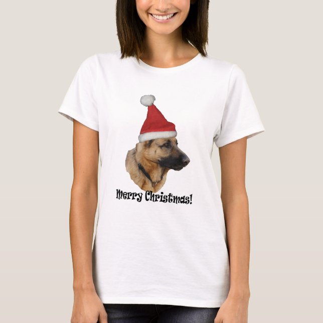T-Shirt Weihnachten ’Schäferhund’ (Framsida)