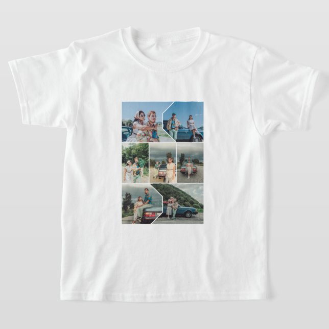 T-Shirt white minimalistisk estetisk bildsamling (Laydown)