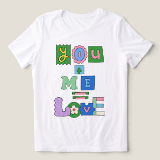 T-Shirt white valentins dag för gåva