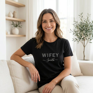 T-shirt wifey Grundläggande t-shirt för kvinnor