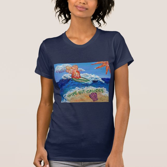 T-Shirt Wipe Out Cancer Angel (Framsida)