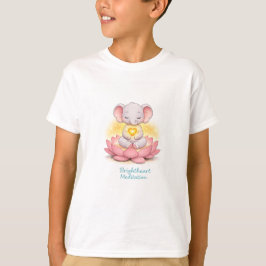 T shirt with elephant on lotus