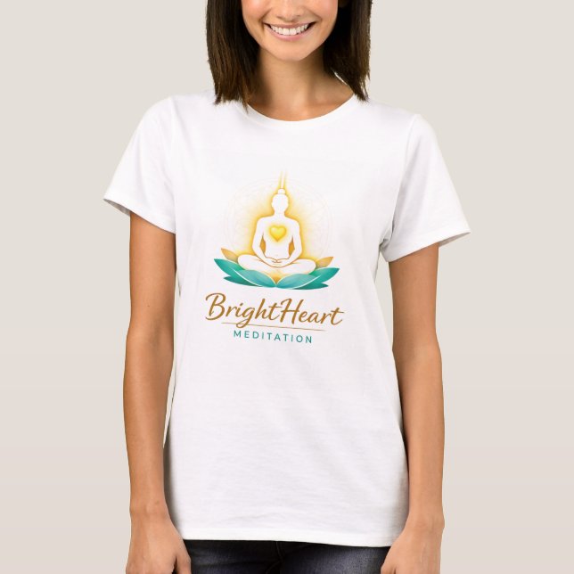 T shirt with female Brightheart Meditation logo (Framsida)