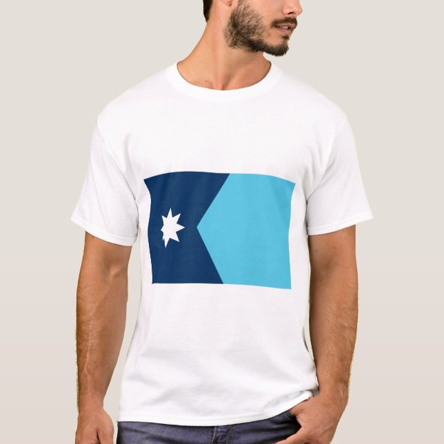 T Shirt with Flag of Minnesota, USA (Framsida)