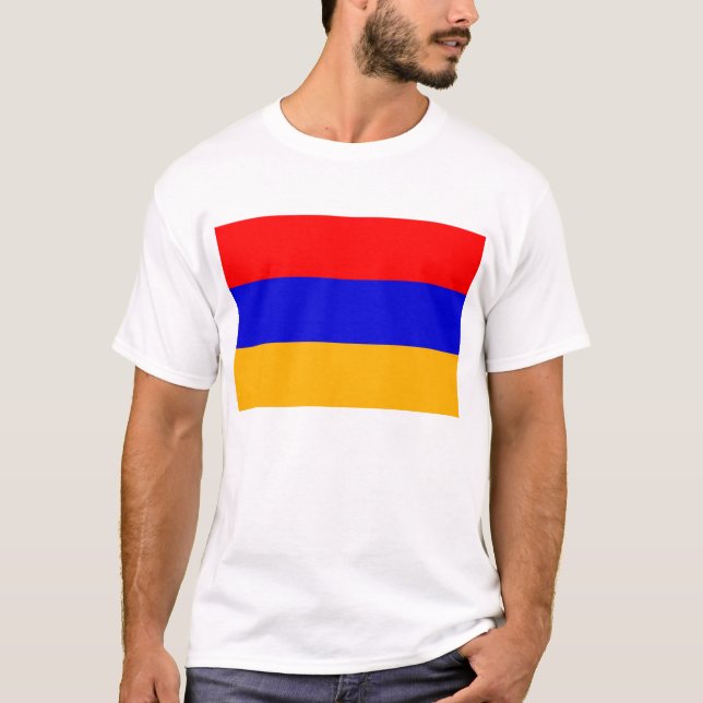 T Shirt with Flagga of Armenia (Framsida)