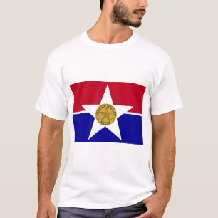 T Shirt with Flagga of Dallas, Texas, USA