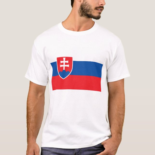 T Shirt with Flagga of Slovakia (Framsida)