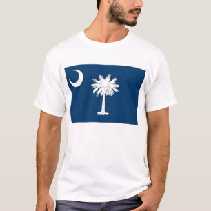 T Shirt with Flagga of South Carolina State USA