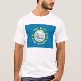 T Shirt with Flagga of South Dakota State USA