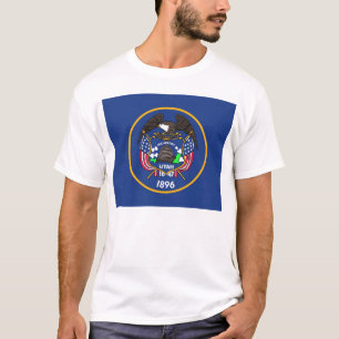 T Shirt with Flagga of Utah State USA