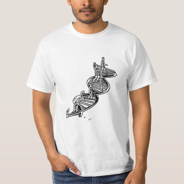 T-Shirt withDNA evolution ladder (Framsida)
