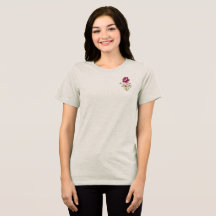 T-Shirt WOM3NS TRI BLEND FLOWER DESIGN