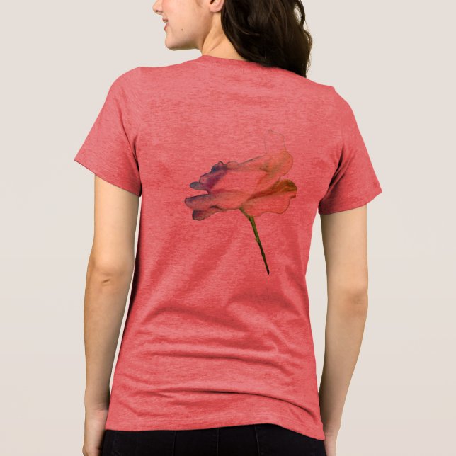 T-Shirt WOMEN'S BELLA TRI BLEND FLOWER STIL (Baksida)