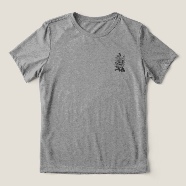 T SHIRT WOMENS BELLA TRI FLOWER DESIGN (Design Framsida)