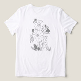 T SHIRT WOMENS BELLA TRI FLOWER DESIGN