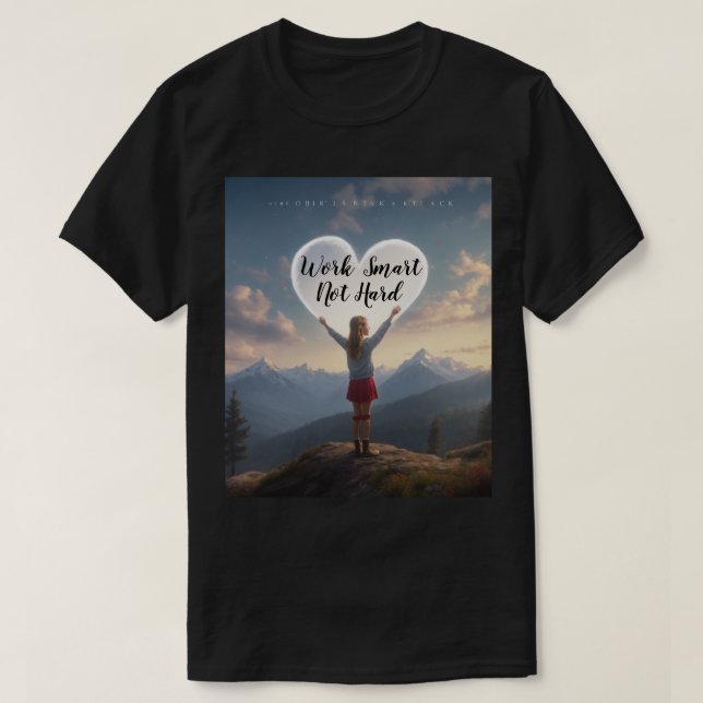 T-Shirt Work Smart, inte hårt (Design framsida)