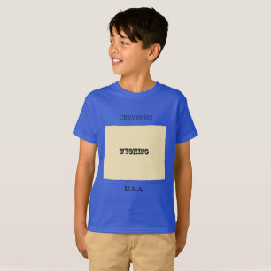 T-shirt - Wyoming Karta med City