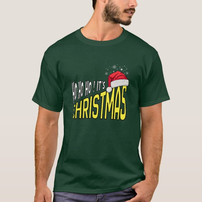 T-Shirt : Yay! It's Christmas (green) (Framsida)