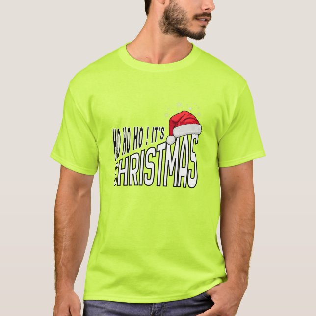 T-Shirt : Yay! It's Christmas (lime) (Framsida)