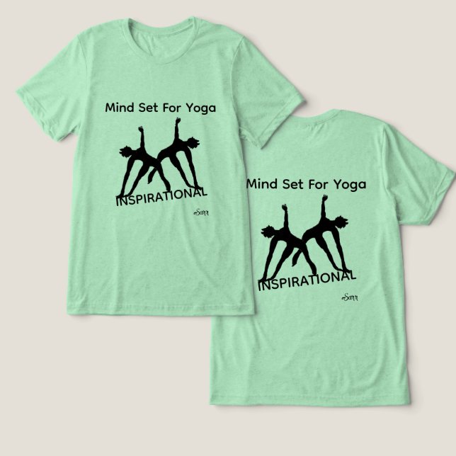 T-Shirt: Yoga Mind Set T Shirt (Design fram och bak)