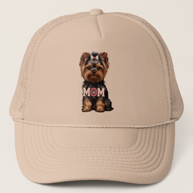 T-Shirt Yorkie Mom Keps (Framsida)