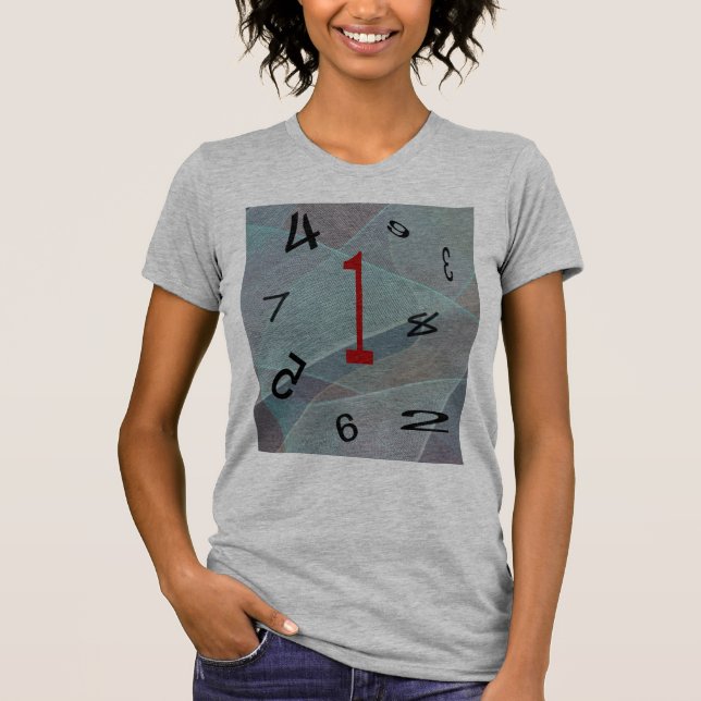 T-shirt You are number 1 on crazy clock design (Framsida)