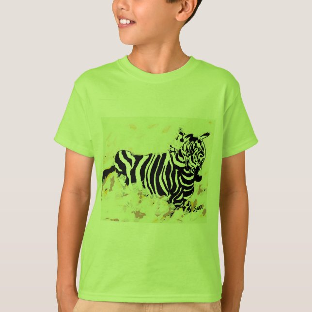 T-shirt: Zebrans frihet  T Shirt (Framsida)