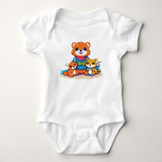 T-ShirtAdsible Baby Bodykostym med kute T Shirt (Framsida)